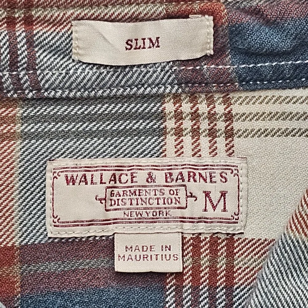 J.Crew Wallace & Barnes Flannel Plaid Button Down Slim M